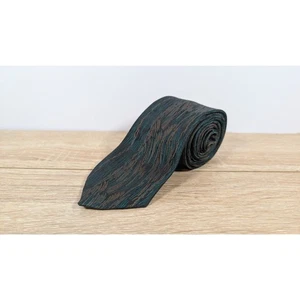 Impact Men’s Necktie Teal Brown Abstract Pattern Classic 3” Wide Vintage Retro - Picture 1 of 3
