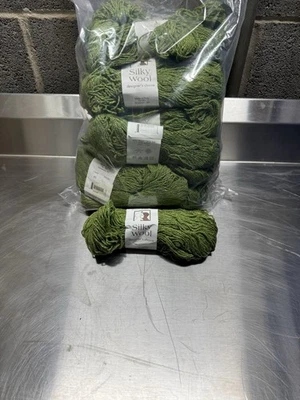 Elsebeth Lavold Silky Wool Yarn Sapling Green 83 Lot Of 16 Skeins - Image 1 of 3