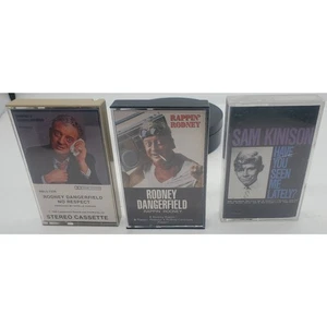 VINTAGE RODNEY DANGERFIELD AND SAM KINISON COMEDY CASSETTE TAPES (3) - Imagen 1 de 2