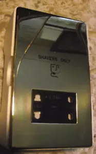 Crabtree Premium Platinum Polished Brass Shaver Socket Dual Voltage 115/230V - Picture 1 of 4