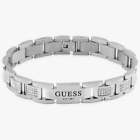 Guess Frontiers Silver-Tone Crystal Bracelet UMB01342ST