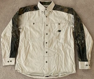 Mossy Oak Open Range Shirt Mens Medium Camouflage Long Sleeve Hunting Wear - Picture 1 of 18