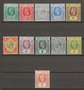 ST LUCIA 1912/21 SG 78/88 MINT Cat £95 - Picture 1 of 2