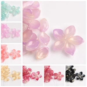 10 Stück Blütenblatt 15x10mm Lampwork Kristall Glas Lose Anhänger Perlen - Picture 1 of 10