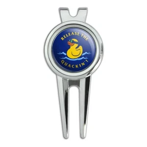 Release the Quackin' Kraken Duck Funny Golf Divot Tool Ball Marker - Picture 1 of 5