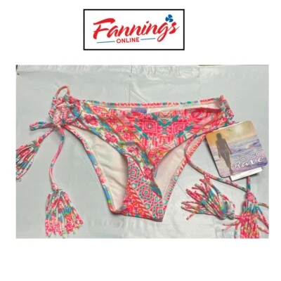 Parte inferior de bikini con estampado azteca rosa Coco Rave | B25 Foto 1 de 3