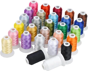 Simthread Polyester Embroidery Thread,28 Spools Embroidery Sewing Machine Thread - Picture 1 of 12