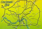 Cincinnati, Ohio - Map Postcard