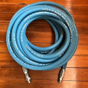 50ft 3/8" 4000PSI Blue Non-Marking Pressure Washer Hose (Flexible) (New) - Picture 1 of 4