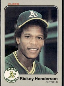 1983 Fleer #519 Rickey Henderson Oakland Athletics