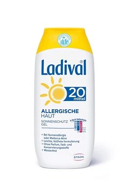 STADA Ladival Haut Sonnenschutz Gel für Allergiker LSF 20 wasserfest 200 ml