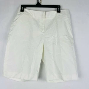 Rafaella Shorts Women Size 6 Curvy White Bermuda - Picture 1 of 7