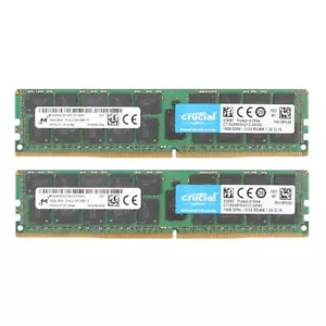 New Crucial 32GB (2X 16GB) DDR4 2133MHz ECC Registered Memory Ram CT16G4RFD4213 - Picture 1 of 5