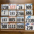 Lot vintage de 12 Nike coureur marathon numéro enregistré dossards coureurs années 1980 course