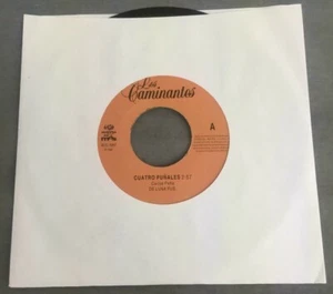 LOS CAMINANTES -CUATRO PUÑALES / JAULA DORADA-1996 PROMO MEXICAN 7" SINGLE BANDA - Picture 1 of 3