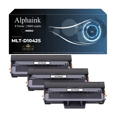 3 TONER MLT-D1042S COMPATIBILE PER SAMSUNG ML1865 SCX3200 ML1660 SCX3205 ML1670 - Immagine 1 di 4