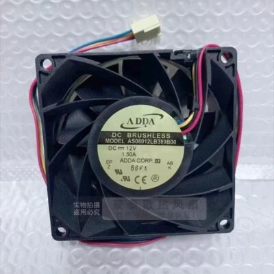 ADDA AS08012LB389B00 DC12V 1.5A 80*80*38MM 4-Wire Axial Cooling Fan - Image 1 of 2