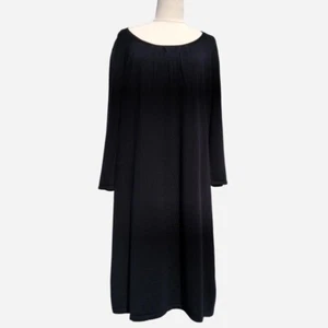 Blue Illusion Winter 100% Merino Knit Dress Sz L (12-14) Wool Work Dress EUC - Picture 1 of 5