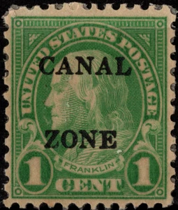Canal Zone Stamp Scott # 100 Mint - 1 Cent Green Jefferson with Type B Overprint - Picture 1 of 1