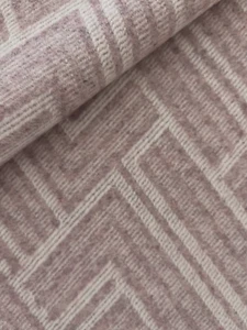 JOHNSTONS of ELGIN "TEMPO CHEVRON/Gerbera" lavender lambswool-$348-28.25"x27.5" - Picture 1 of 5