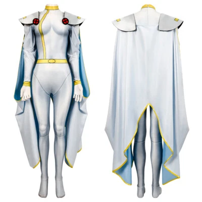 X-Men 97 Tormenta Mono Disfraz Disfraz Superhéroe Traje Conjunto Capa de Halloween Foto 1 de 4