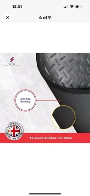 Alfombrillas de goma de alta resistencia de 3 mm a medida para furgoneta Renault Traffic 2014-2019 Foto 1 de 3