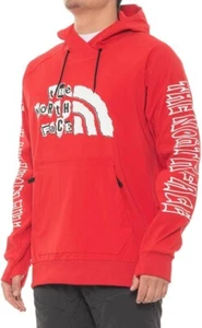 BNWT The North Face Printed Tekno Hoodie, Men, Size L reg, Red - Picture 1 of 6