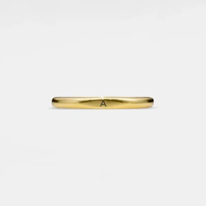 Anillo de pareja apilable con letras personalizado en plata de ley 925 - Imagen 1 de 10