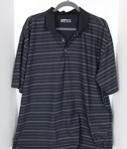Polo para hombre Nike Golf Dri-Fit negro con rayas blancas, botones transparentes, XXL - Imagen 1 de 5