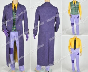 Batman: Arkham Origins Blackgate The Joker Cosplay Costume Trench Coat New Ver - Picture 1 of 10
