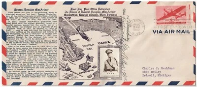 4 15 1942 C25 FDC MacArthur CROSBY ? #10 real photo cachet PM signed Patriotic - Image 1 of 2