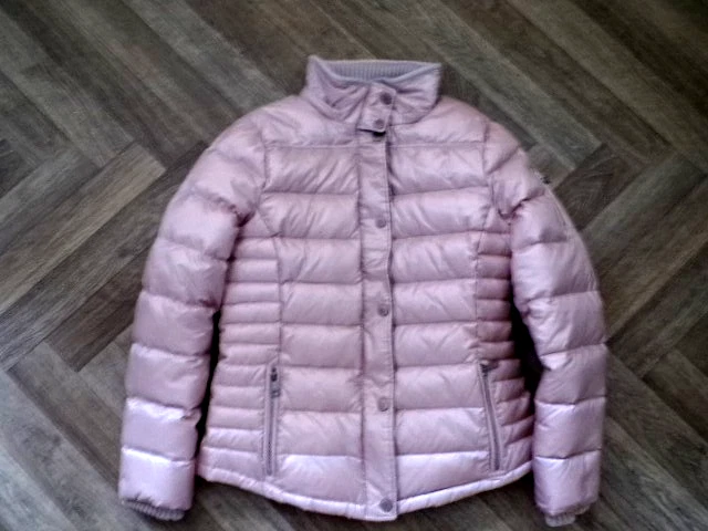 Mujer Esprit Acolchado Puffer Chaqueta en Rosa Talla UK 14 Invierno Abrigo Sin Capucha Foto 1 de 4