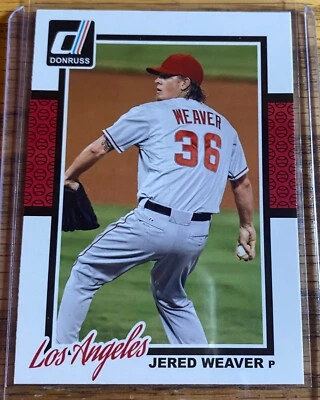2014 Donruss #165 Jered Weaver 洛杉矶天使美国职棒大联盟棒球 — 第 1/2 张图片