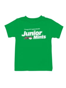 Officially Licensed Junior Mints Creamy Chocolate Mint Delight Youth's T-shirt - Picture 1 of 6