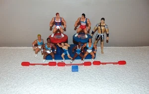 Gladiators & American Gladiators 1990er Actionfiguren, Plattform & Pugil Sticks - Bild 1 von 7