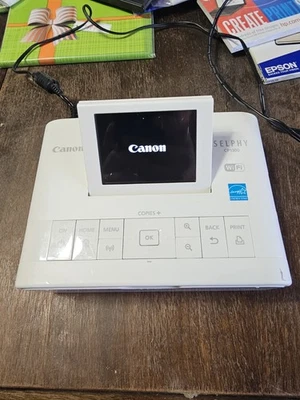 Canon SELPHY CP1300 Compact Photo Printer White/ with new ink cart and 18 sheets - Image 1 of 4