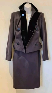 Vivienne Westwood Jacket and Skirt Suit Gold Label wool  velvet collar Size 10 - Picture 1 of 24