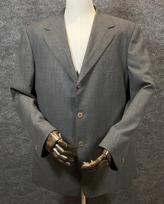 Blazer Gianni Versace Couture Gris Lana Vintage 3 Botones Chaqueta Forrada Medusa Foto 1 de 4