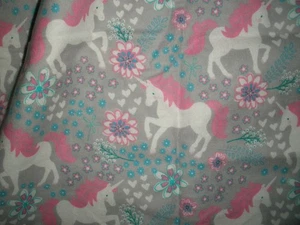 #396 Unicorn Magic Super Snuggle Flannel Fabric 44" Wide Gray Pink .77 YD Jo-Ann - Picture 1 of 7