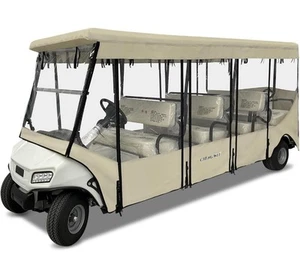Carcasa de carro de golf apta para Club Car Villager 8 plazas a prueba de viento/lluvia NUEVO - Imagen 1 de 7
