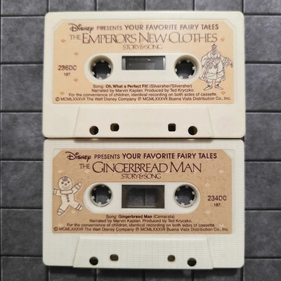 Disney - Gingerbread Man - Emperors New Clothes - (2 Cassette Tape Lot) RARE - Image 1 of 3