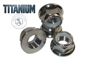 M10 x 1.25mm Titanium Grade 5 Hex Head self locking flange nyloc Nut - Picture 1 of 13