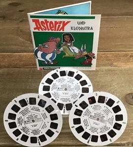 JUEGO DE 3 CARRETES VINTAGE ASTERIX OBELIX 1969 UND KLEOPATRA VERSIÓN ALEMANA VIEW MASTER - Imagen 1 de 14