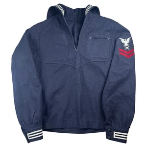 Vintage 1940’s WWII US Navy Wool Cracker Jack Top Jacket Sz 38 Stamped Named WW2 - Picture 1 of 12