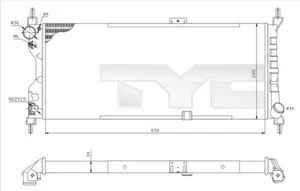 RADIATOR, ENGINE COOLING 725-0019-R TYC - Picture 1 of 4