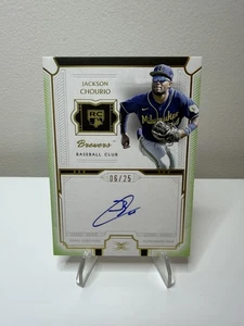 2024 Topps Definitive Jackson Chourio Green Rookie Auto /25 DRA-JC Brewers RC SP - Bild 1 von 2