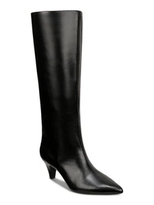 ALFANI Womens Black Padded Kaiaa Pointed Toe Kitten Heel Zip-Up Boots 5 M - Picture 1 of 8