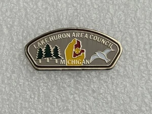 Prendedor sombrero boy scout vintage del Consejo del Área de Lake Huron MI - Imagen 1 de 4