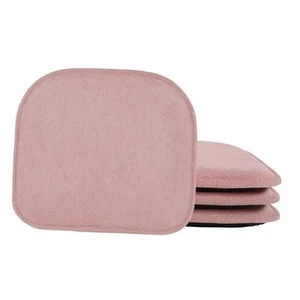 Kitchen Chair Cushions Set of Memory Foam Chair Pads for Dining Non Slip 4 Pink - Picture 1 of 8