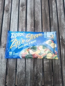 Ziploc Zip 'N Steam Cooking Bags Microwave Pack of 10 Discontinued New - Picture 1 of 9